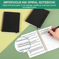 Carnet à spirales personnalisé avec logo pour la prise de notes, carnet à spirales A5, carnet à lignes collégiales, carnets de travail avec bande élastique
