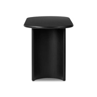 Bureau de direction moderne pour la maison et le bureau, table d'écriture et de jeu pour ordinateur, bureau de réception ovale en bois noir