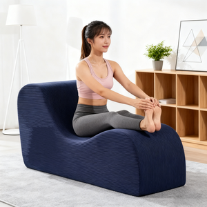 كرسي يوغا مريح بتصميم منحني مدمج جديد لعام 2026، أريكة للياقة البدنية والتمارين الرياضية بدون هيكل مع تخزين للاستوديوهات والغرف الصغيرة - Product Image 4