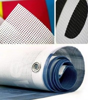 Bannière en maille robuste sur mesure, résistante au vent, pour chantier de construction