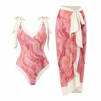 Fabricant de maillots de bain sur mesure écologiques, ligne de maillots de bain, bikini vintage, maillot de bain une pièce avec paréo de plage pour femmes