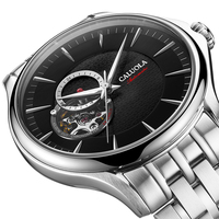 Montre pour homme Caluola en acier inoxydable ODM/OEM, multifonctionnelle, à mouvement automatique, avec verre saphir, 40 mm, 20 mm