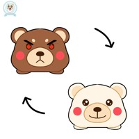 Animaux en peluche personnalisés jouets pour enfants CE ASTM usine mignon flip souris en colère pleurer Kawaii couple cadeau