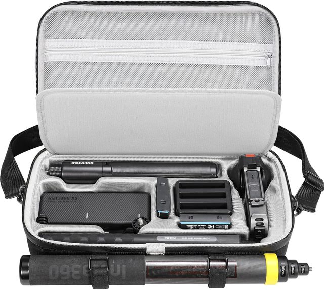 Carrying Case for Insta360 X5 Accessories, Insta 360 X5 X4 Air Action Camera Waterproof Travel Carry Bag with Shoulder Strap