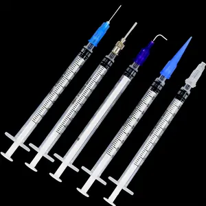 1ML Multifunctional Transparent Plastic Syringe Manual Dispensing Ink Essential Oil Liquid Industrial Use Medical Packaging