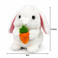 Mainan Musik Interaktif Kelinci Boneka Plush untuk Anak dan Dewasa, Interaksi Multipemain, Musik Lucu, Aliansi Hewan Peliharaan Wortel, Suara Ajaib, Kelinci Imut
