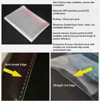 Sachets en plastique transparent OPP imprimés sur mesure, auto-adhésifs, pour le stockage de pain et de biscuits de boulangerie