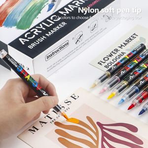 1-4mm Acrylic Marker Pen Wholesale12 24 36 48 Colors Washable Acrylic Paint Marker Pens <b>Set</b> for Ceramic Glass Wood DIY Crafts - Product Image 3
