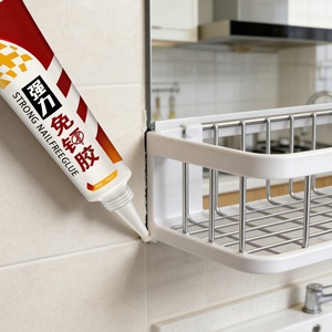 Colle liquide transparente en <span class=keywords><strong>silicone</strong></span> blanc HAOMEI – Sans clous, adhésif puissant, mastic liquide – Adhérence forte, usage intensif pour salle de bain - Product Image 2