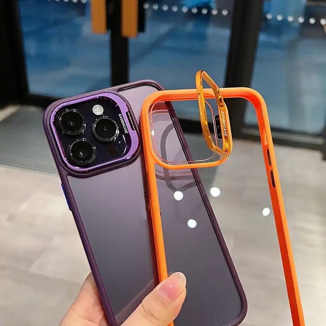 Magnetic Camera Protection Ring Stand Hard Phone Case for iPhone 17 Series 16/15/14/13/12 Pro Max