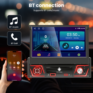 Qualité Exceptionnelle Android 14 Carplay Écran Tactile Auto 7 Pouces IPS Rétractable Navigation GPS Universelle MP5 1 Din Voiture - Product Image 6