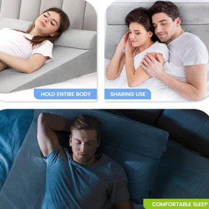 Memory Foam <strong>Bed</strong> Wedge Pillow with Jacquard Cover <strong>for</strong> Sleeping, Acid Reflux Support, <strong>Back</strong> Support and Elevated Head <strong>Rest</strong> - Product Image 4