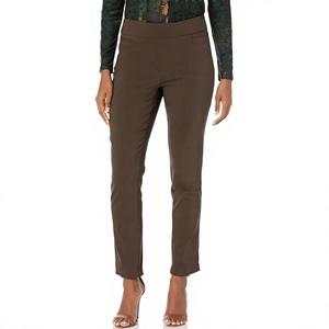 Women's High Waist Straight Pants Ankle-Length <b>Trousers</b> Solid Casual Office Wear - Product Image 3