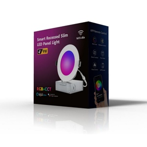 ไฟดาวน์ไลท์อัจฉริยะ LED RGB+CCT ควบคุมด้วยแอปและบลูทูธแบบคู่ 12W ไฟแผง LED หลายสี - Product Image 2