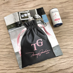 Luxury Satin Pouch Drawstring Custom Logo Printed Dust Bag Available Silk White Black for <strong>Textile</strong> <strong>Packaging</strong> Gifts Promotions - Product Image 6