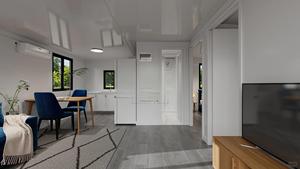 บ้านสำเร็จรูปทรงบ้านพักตากอากาศแบบขยายได้ บ้านคอนเทนเนอร์เคลื่อนที่พร้อมห้องน้ำและห้องครัว สำหรับตั้งแคมป์ ที่พักพักผ่อน และสวนสาธารณะ - Product Image 6