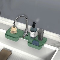 Meilleure vente : Tapis de drainage TPR multifonctionnel pour cuisine et salle de bain, support de rangement pour robinet, anti-éclaboussures, modèle JX-0200