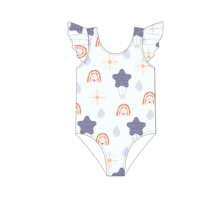 Maillot de bain une pièce personnalisé à motifs floraux pour filles, enfants, écologique, antibactérien, vêtements de plage