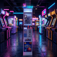 Machine à grue mini-arcade avec support de langue anglaise, affichage des paroles, construction métallique, fonctionnement à monnayeur pour jouets et prix