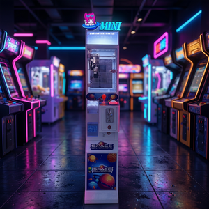 Máquina de grúas mini arcade con soporte en inglés, pantalla de letras, construcción metálica, operada con monedas para premios y juguetes - Product Image 5