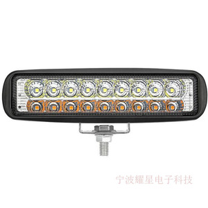ไฟทำงาน LED ขนาด 6 นิ้ว 18 หลอด LED 54 วัตต์ แสงคู่ สีขาว-เหลืองอำพัน สำหรับรถออฟโรด - Product Image 1