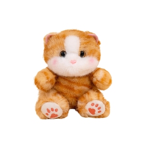 Lindo 13cm PP algodón acolchado gato muñeca personalizado <span class=keywords><strong>Animal</strong></span> relleno juguete con forro de malla al por mayor regalo de vacaciones para niños - Product Image 1
