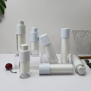 Cosmetics Lotion Airless Pump Bottle15ml 30 Ml 50ml Square White 30ml Frosted <b>Bottle</b> Body Cosmetic Container Package - Product Image 1