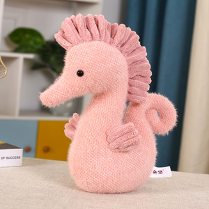 Set di Peluche Personalizzati a Forma di Cavalluccio Marino, Giocattoli Morbidi Lavorati a Maglia, Animali Marini Imbottiti per Bambini - Product Image 2