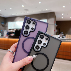 Custodia Magnetica per Telefono in Acrilico Traslucido Opaco Satinato Lucido per Samsung <span class=keywords><strong>Galaxy</strong></span> S25 <span class=keywords><strong>Ultra</strong></span> S24 S23 <span class=keywords><strong>S22</strong></span> <span class=keywords><strong>Cover</strong></span> Posteriore Antiurto - Product Image 3