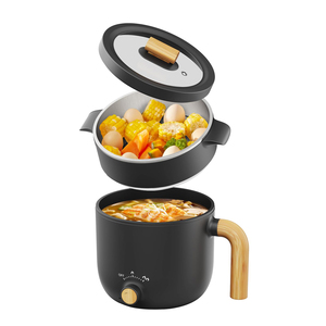 Olla Eléctrica Portátil de 1.3L, Sartén de 600W con Calentamiento Rápido, Revestimiento Antiadherente, Acero Inoxidable, Control de Temperatura, Vidrio Templado - Product Image 4
