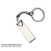 Clé USB personnalisée avec logo métallique 2.0 3.0 3.1, clé USB 4 Go 8 Go 16 Go 32 Go 64 Go, clé USB 64 Go, mini clé USB pour PC