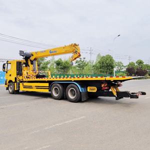 Camión de remolque plano Dongfeng de Venta caliente con grúa grúas hidráulicas de 8 toneladas - Product Image 5