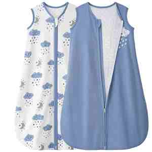 Organic Cotton Fabric Winter <b>Newborn</b> Sleeping Sack Baby Wearable <b>Blanket</b> with 2-Way Zipper - Product Image 4