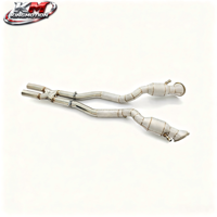 Système de downpipe catalytique KM Premium SS304 Euro 6 pour Ferrari F12 Berlinetta FF 812 Superfast V12, échappement X-Pipe à haut débit