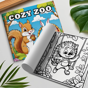 Ấm cúng Zoo vẽ cuốn sách đáng yêu động vật Cảnh Vẽ cuốn sách vui vẻ sáng tạo cuốn sách vẽ cho trẻ em và gia đình - Product Image 1