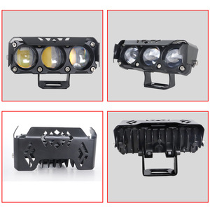 Motorcycle <b>Spotlight</b> Three Lens Led Light White Yellow Dual Color Waterproof Off Road Lighting - Product Image 3