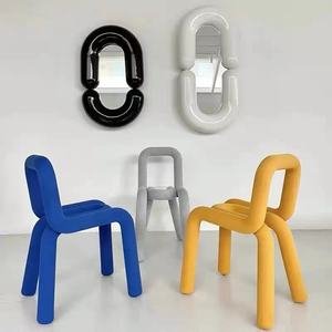 Sedia da Pranzo Moderna per Villa, Scultorea in Lacca Nera - Product Image 3