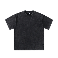 T-shirt en pur coton avec logo personnalisé, col tombant, coupe ample, manches courtes, uniforme de classe, vintage, lavé, coton 240G