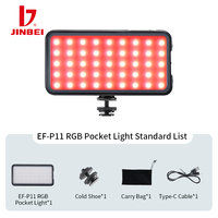 Nouveau! JINBEI EFP11 RGB Portable Pocket Fill Light rechargeable LED Video Light Photographie Kit d'éclairage pour Vlogging Photographie