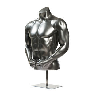 Maniquí de cuerpo Superior muscular de salida de fábrica, maniquí de camiseta de medio cuerpo masculino para exhibición de ropa - Product Image 3