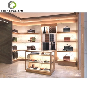 Idées de décoration intérieure pour boutique de sacs de luxe, design de mobilier haut de gamme pour magasin de sacs avec éclairage LED, vitrine de présentation pour magasin de chaussures - Product Image 5