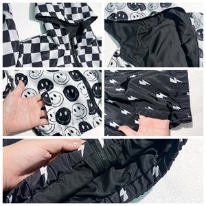 Kerui Hot Selling Bliksem/Smile/Geruit Unisex Kids Meisjes Jongens Mode Bedrukt Waterdichte Winddichte Jas Kinderen Jas - Product Image 2