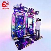 Atractivo Simulador de Tiro VR con Luces LED RGB de Colores, Pantalla de 55 Pulgadas, Máquina Arcade ENJOYPLAY con Soporte en Inglés