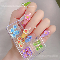 TSZS Ensemble de breloques pour ongles en résine 5D gaufrée de haute qualité, ornements colorés pour ongles en forme de papillon, fleur, animal, dessin animé pour manucure DIY