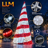Luming 6m Hoher Spiralförmiger Weihnachtsbaum mit LED-Beleuchtung und Lackiertem Aluminiumrahmen für Weihnachtsmotiv-Lichter