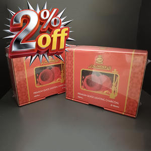 Personalizado redondo 40mm <span class=keywords><strong>AL</strong></span> <span class=keywords><strong>FAKHER</strong></span> 100 Uds barbacoa portátil fruta dura madera Hookah incensario sin humo iluminación rápida Shisha negro carbón - Product Image 1