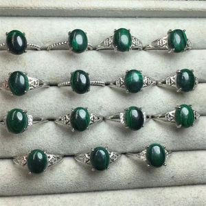 Toptan gümüş doğal kristal el sanatları Garnet akuamarin Peridot tanzgemstone taş yüzük hediye için - Product Image 3