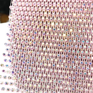 S265 hotsale đàn hồi căng <span class=keywords><strong>Rhinestone</strong></span> vải lưới cho DIY strass <span class=keywords><strong>Rhinestone</strong></span> lưới cuộn cho phụ kiện may mặc - Product Image 5