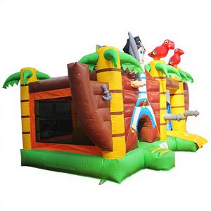 Château gonflable de fête semi-fermé personnalisé WINSUN, château gonflable de saut, combinaison de saut jungle lion, certifié CE, sans plomb - Product Image 1