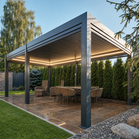 Pergola extérieure moderne automatique en aluminium pour stores pare-soleil et auvent rétractable